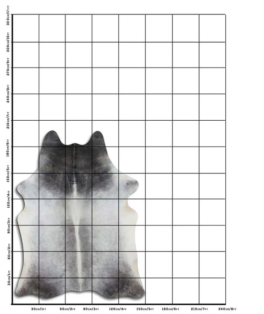 Cowhide Rug Grey C01008