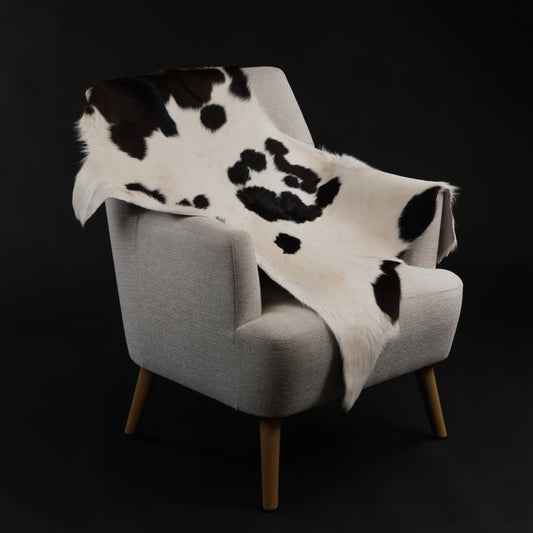 Black & White Calf Skin Rug CF110 Lifestyle Image