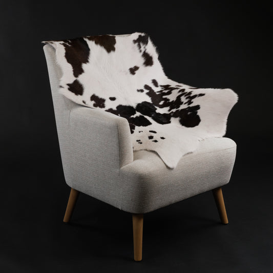 Black, Brown & White Dappled Calf Skin Rug CF163 Lifestyle Image