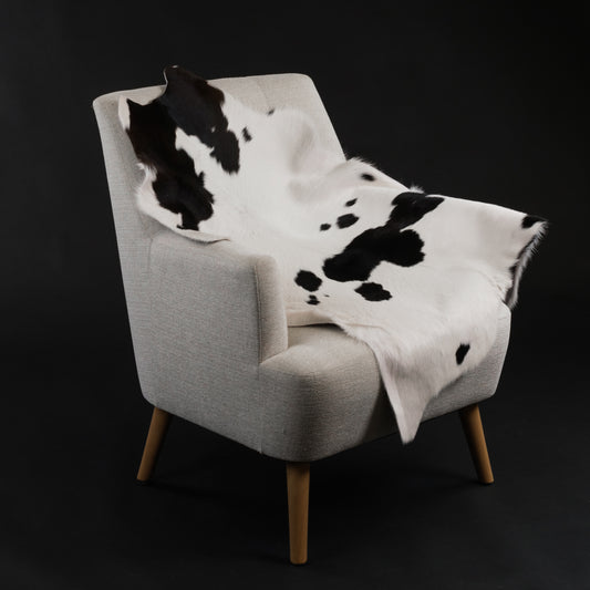 Black & White Calf Skin Rug CF176 Lifestyle Image
