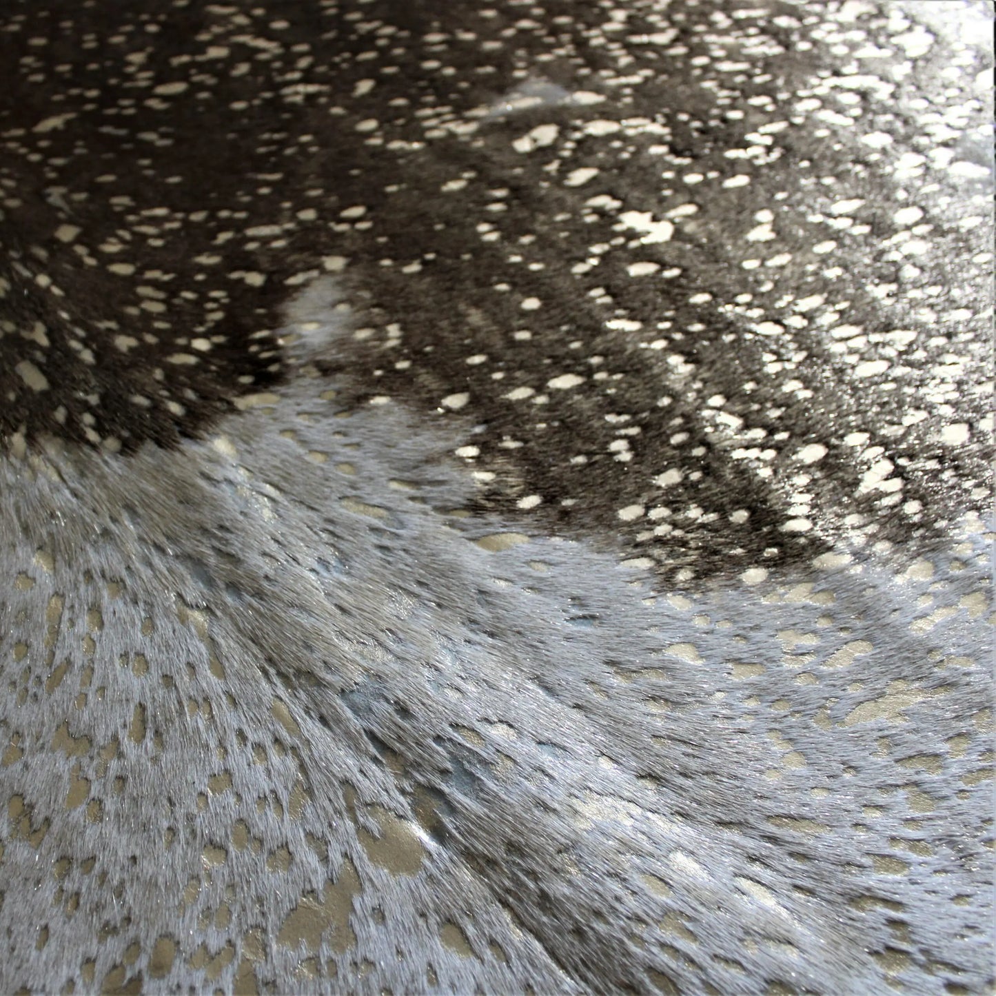 Brown and White Gold Metallic Cowhide CM279