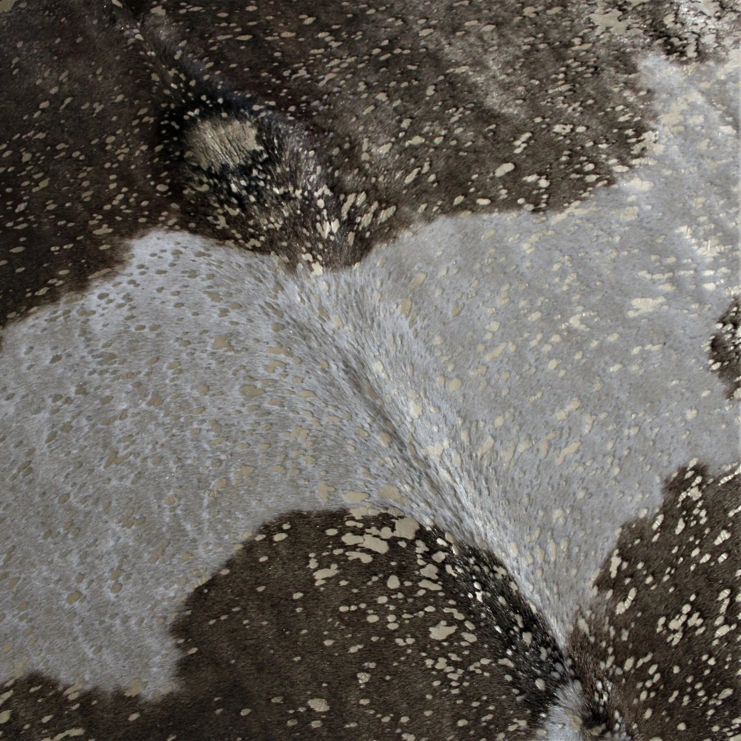 Brown and White Gold Metallic Cowhide CM279