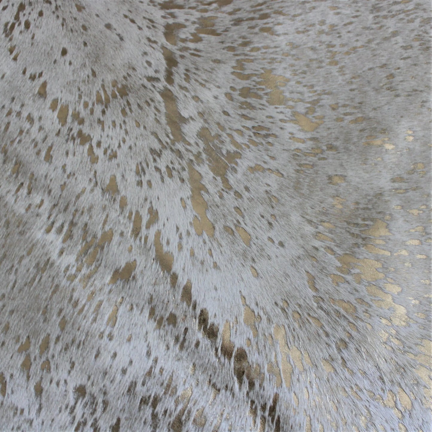 XXL Brown and White Gold Metallic Cowhide CM281