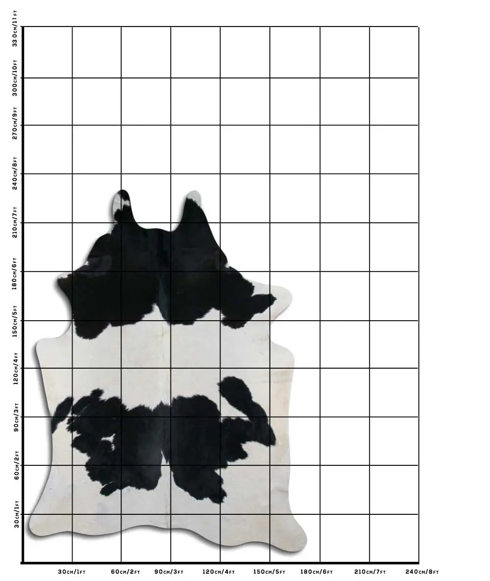 Cowhide Rug Black and White C00936