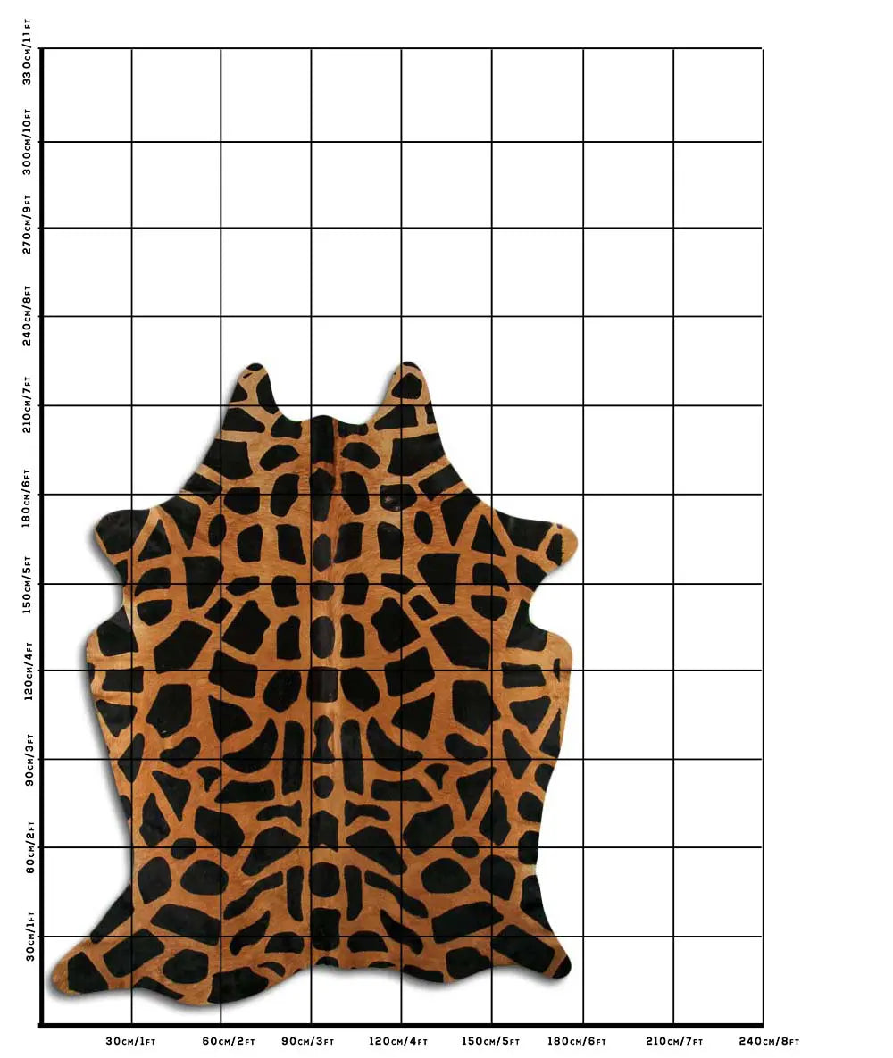 Giraffe Print Cowhide Rug C01018