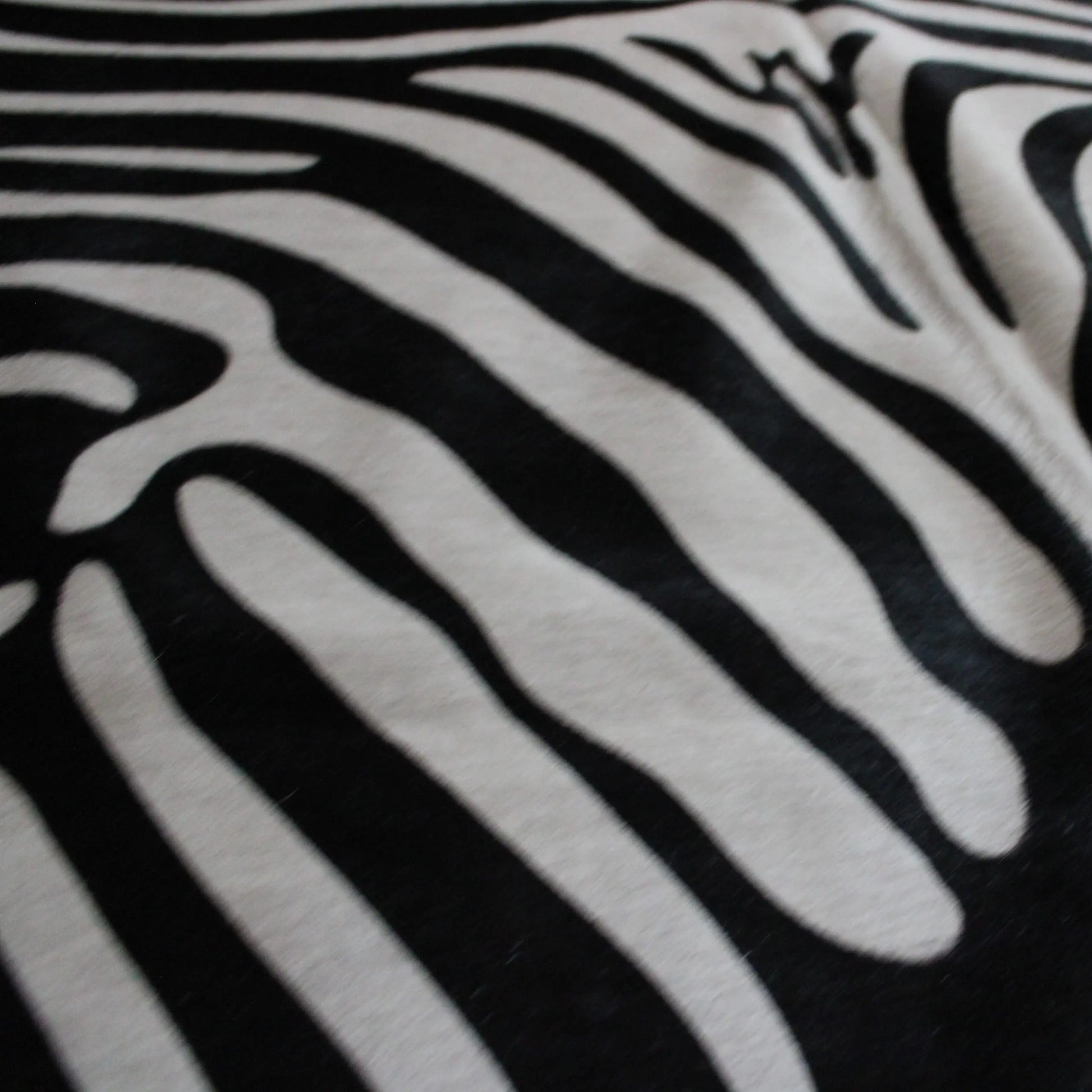 Zebra Print Cowhide Rug C01050
