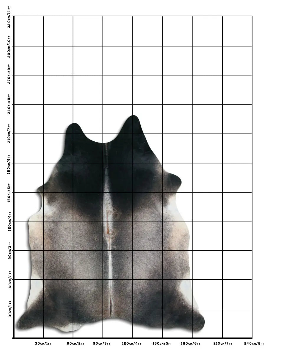 Cowhide Rug Grey C01072