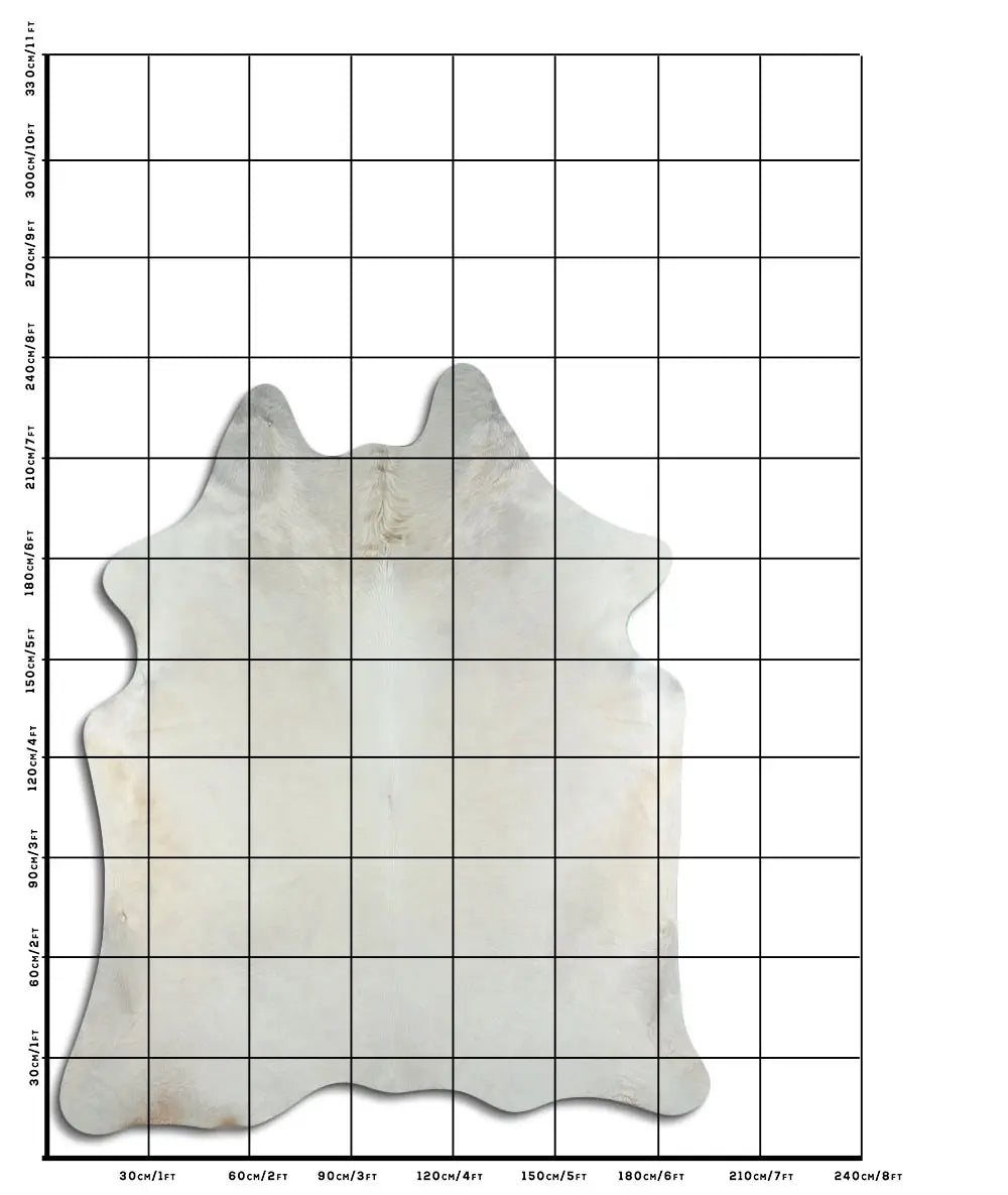 Cowhide Rug Natural White C01111
