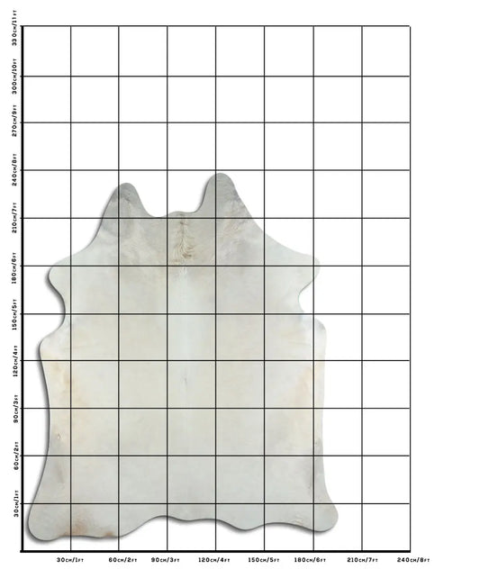 Cowhide Rug Natural White C01111