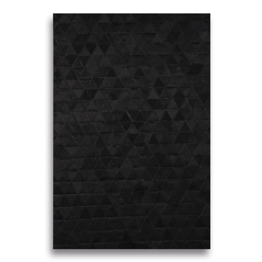 Patchwork Designer Cowskin Rug Pyramid Black Patches – 200 × 160cm – Patch Black Pyramid 160cmx200cm product image