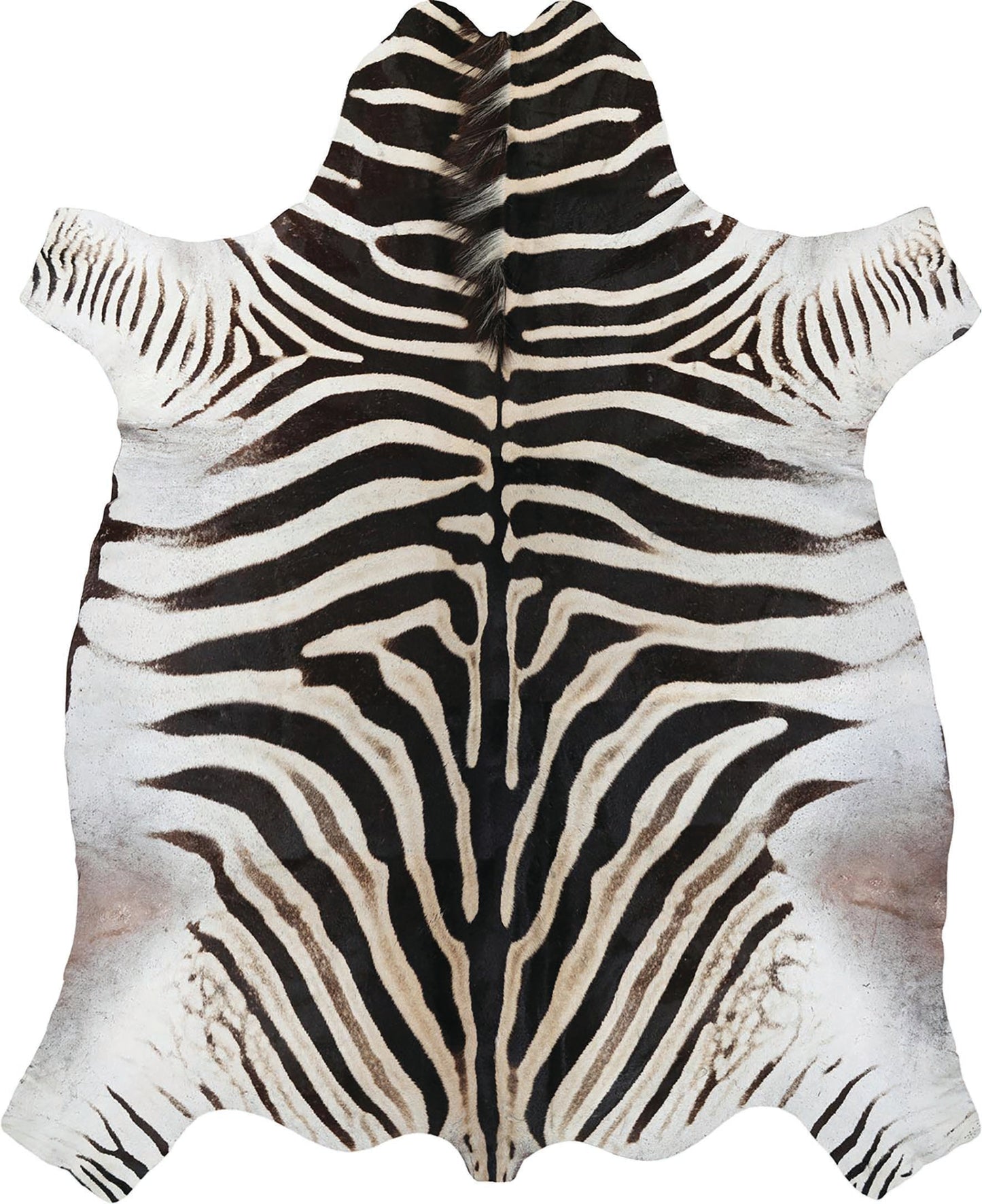 Zebra Pattern Faux Skin Rug
