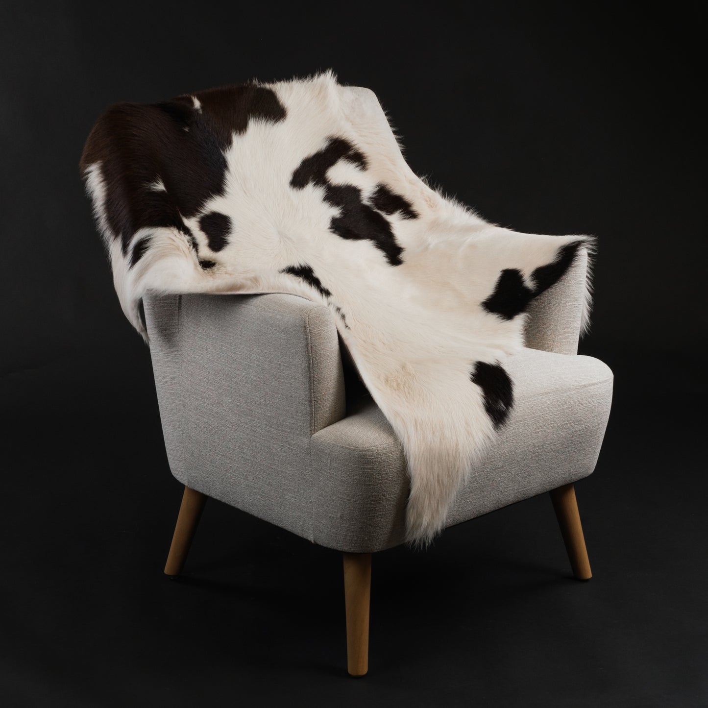 Black & White Calf Skin Rug CF111 Lifestyle Image