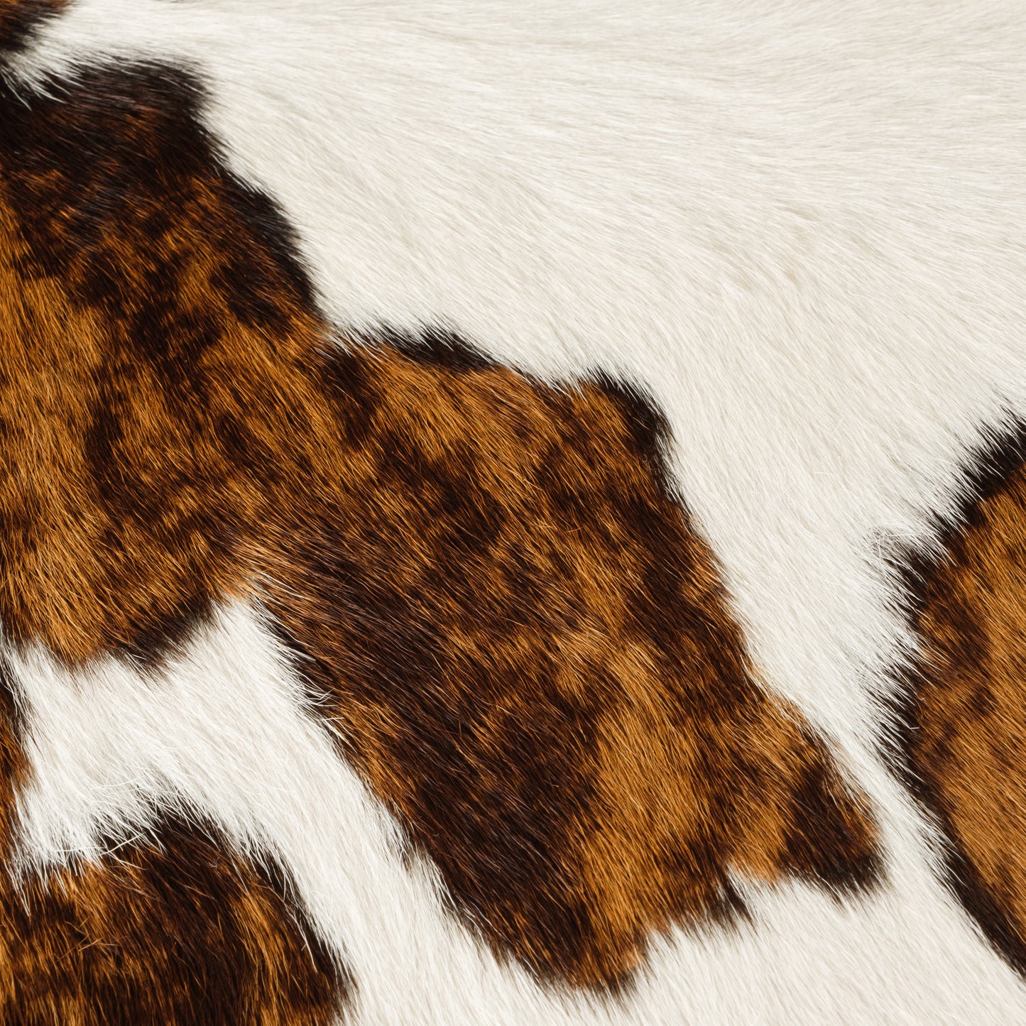 Brown & White Brindle Calf Skin Rug CF152 Detail Shot 1
