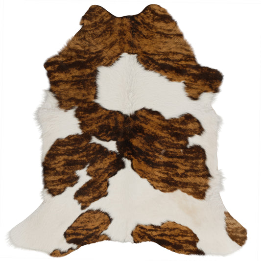 Brown & White Brindle Calf Skin Rug CF152 product image